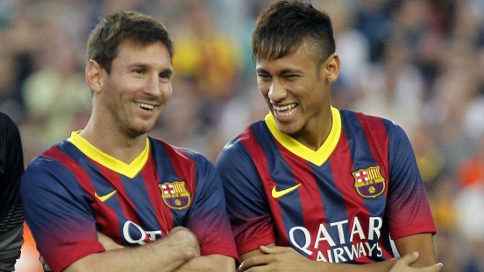Dua penggawa Barcelona, Lionel Messi dan Neymar. Copyright: &copy; Getty Images